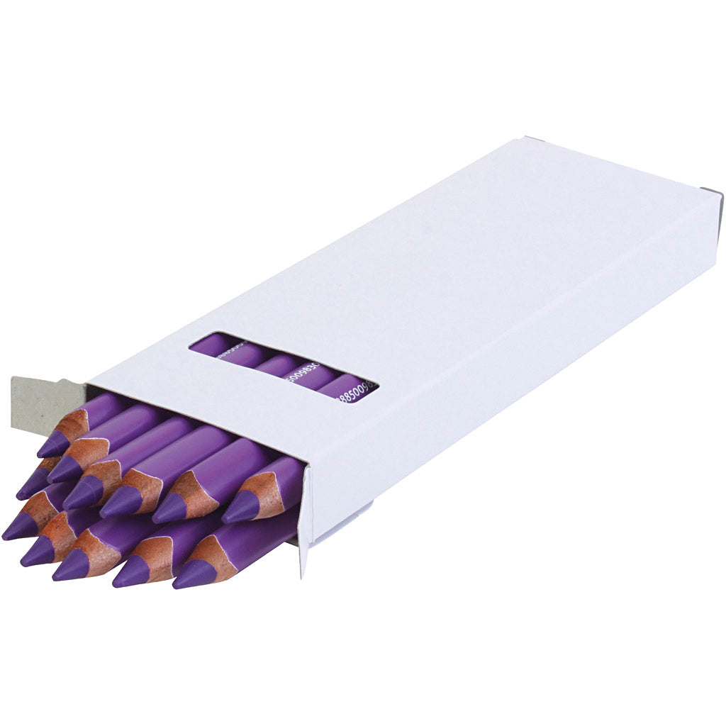 edu Jumbo Coloured Pencils, thickness 10 mm, lead 6,25 mm, violet, 12 pc