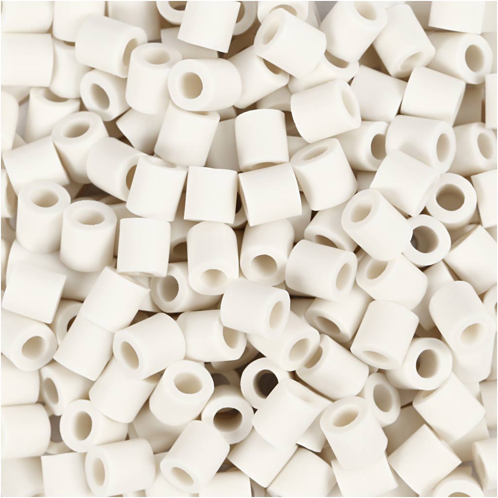 NABBI BioBeads, size 5x5 mm, hole size 2.5 mm, medium, white, 1000 pc
