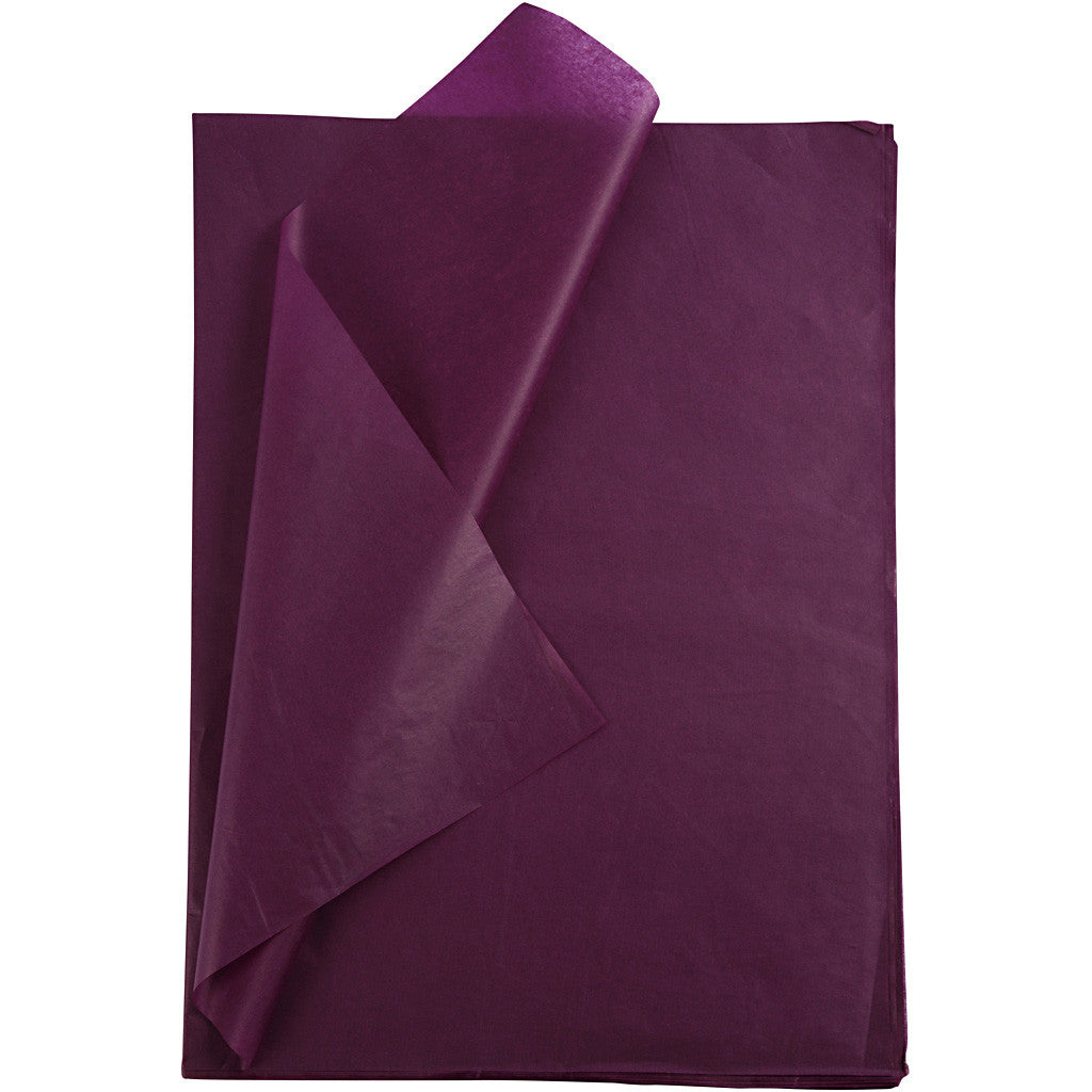 Tissue Paper, sheet 50x70 cm, 14 g, burgundy, 25sheets