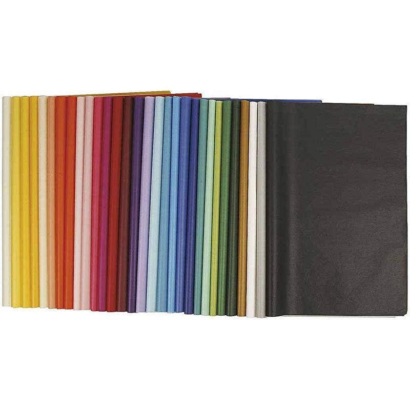 Tissue Paper, sheet 50x70 cm, 14 g, asstd colours, 300mixed sheets