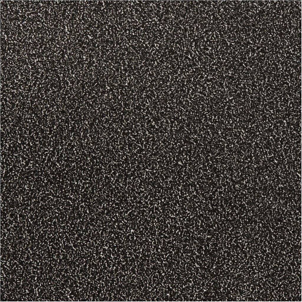 Glitter Film, W: 35 cm, thickness 110 my, black, 2 m/ 1 roll