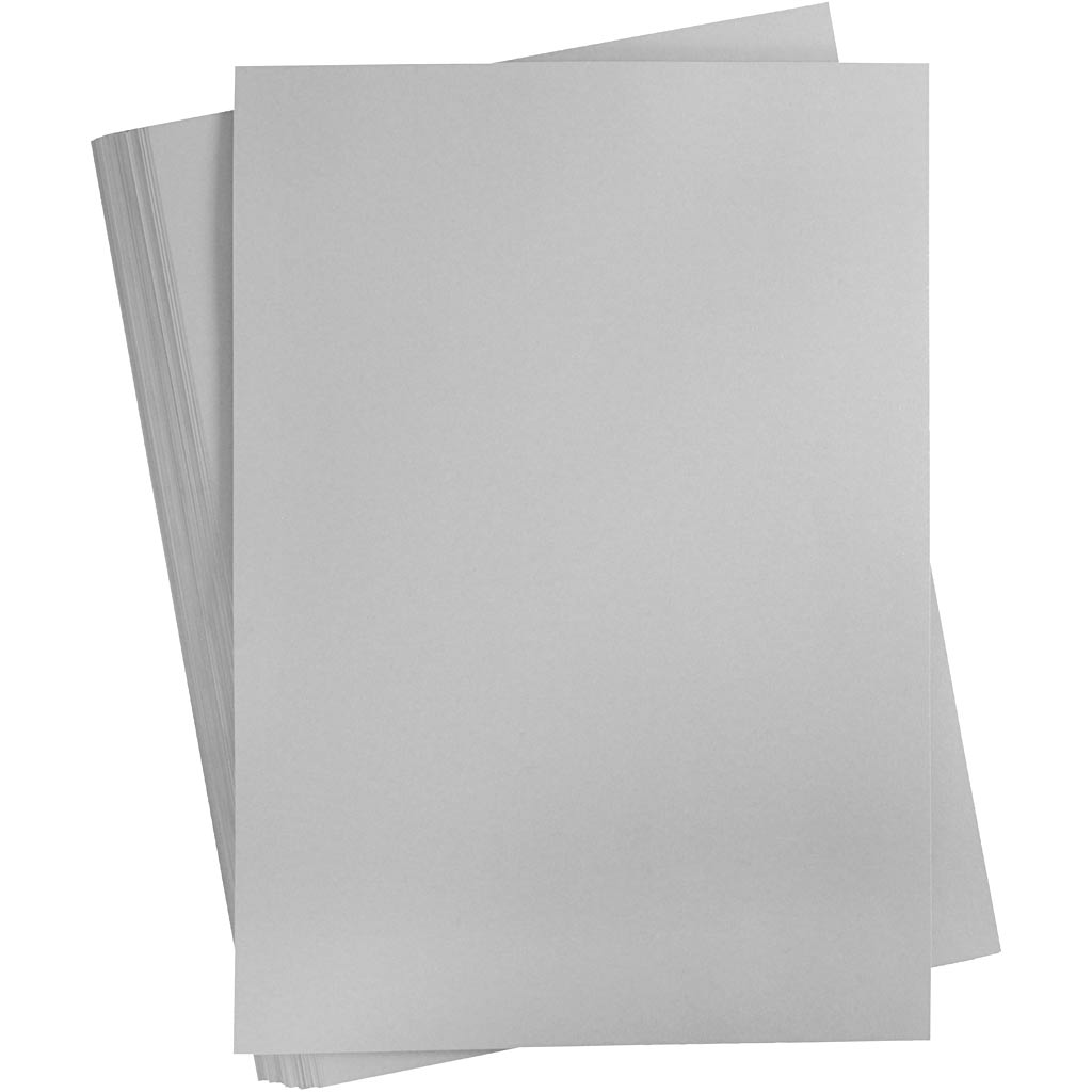 Card, A2, sheet 420x594 mm, 180 g, grey, 100 sheet