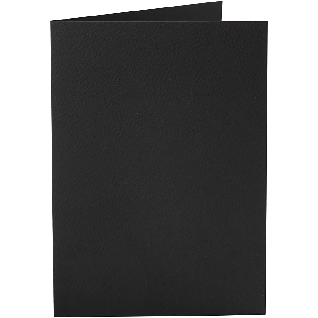 Cards, card size 10,5x15 cm, 220 g, black, 10 pc