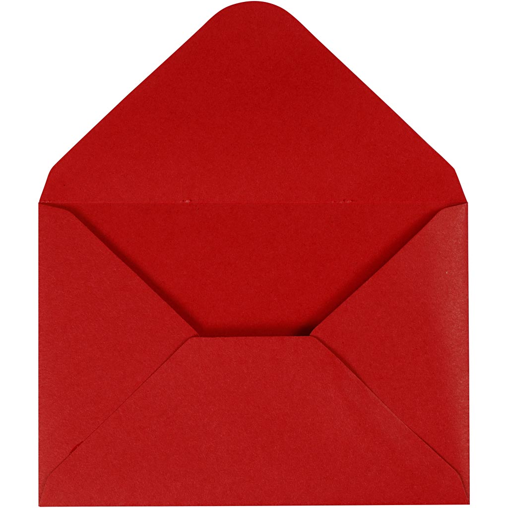 Envelopes, envelope size 11,5x16 cm, 110 g, red, 10 pc