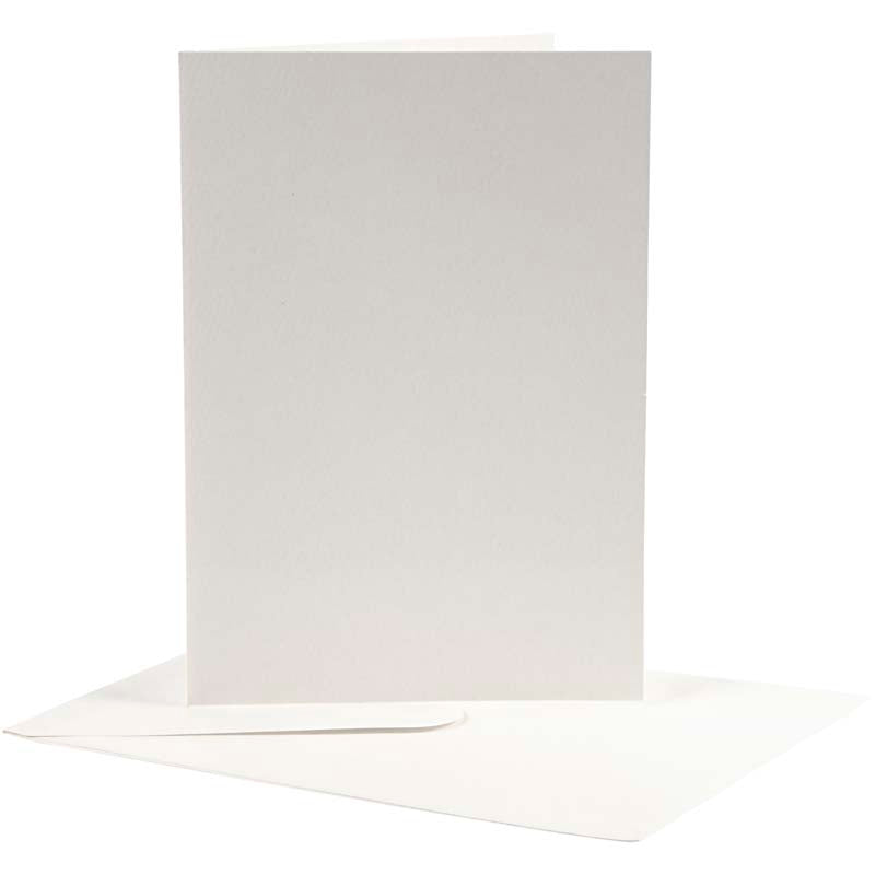 Cards And Envelopes, card size 12,5x17,5 cm, envelope size 14x19 cm, off-white, 10 set