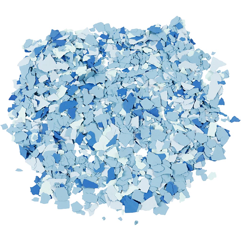 Terrazzo Flakes, blue, 90 g/ 1 tub