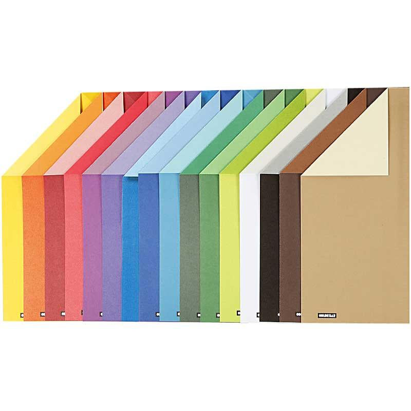 Color Bar Paper, A4, sheet 210x297 mm, 100 g, 16 ass sheets