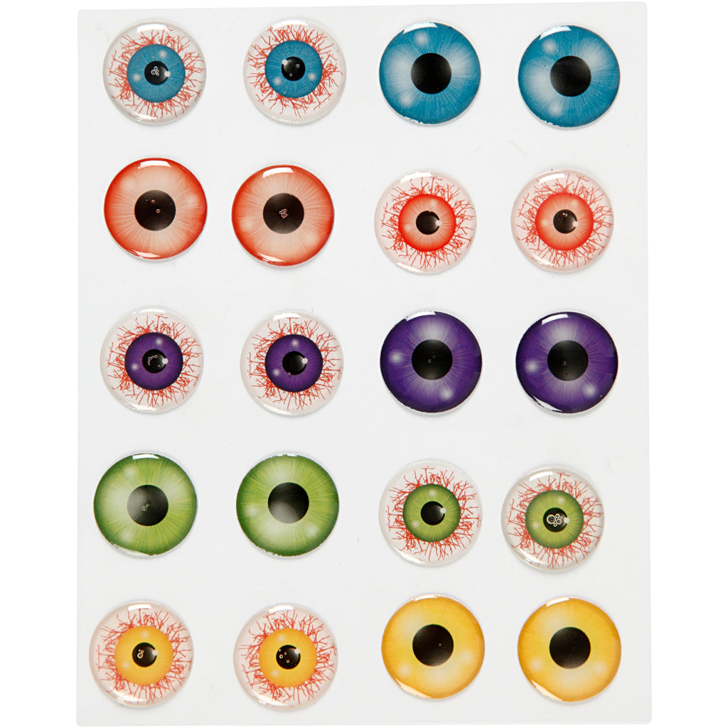 3D Eyes, dia. 20 mm, 1 sheet