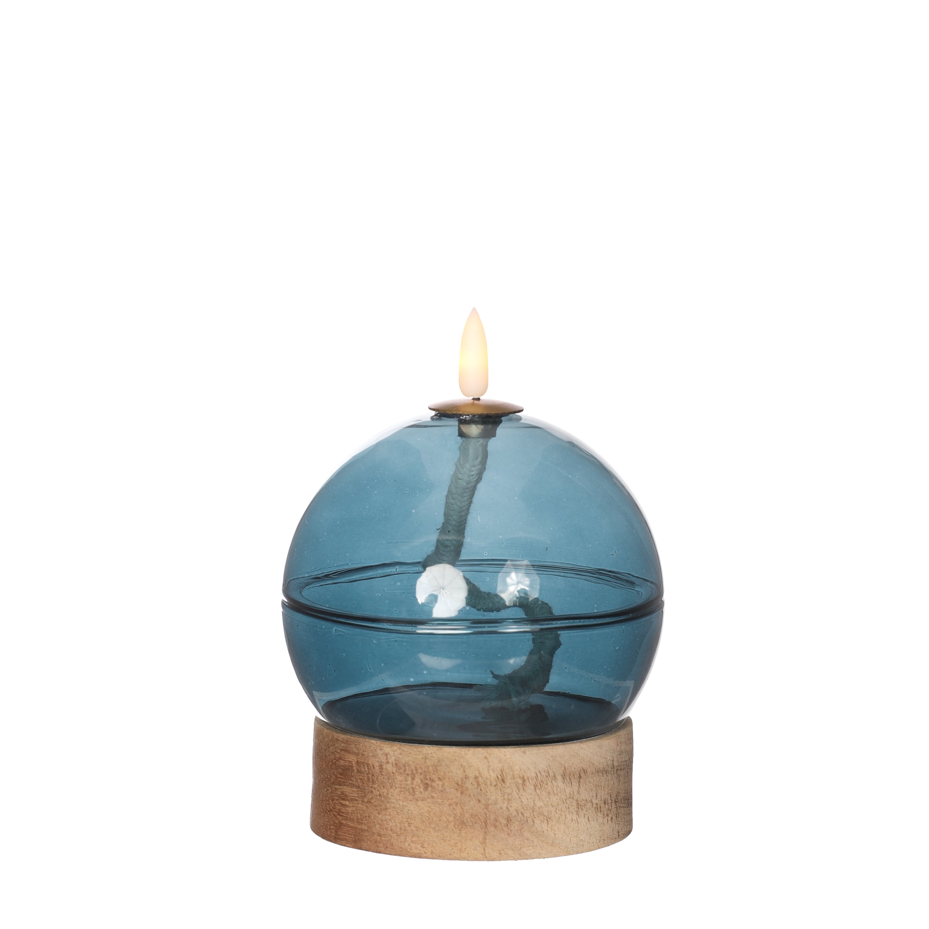 Led oil lamp h13,5 Ø10 cm dark blue (1 pc)