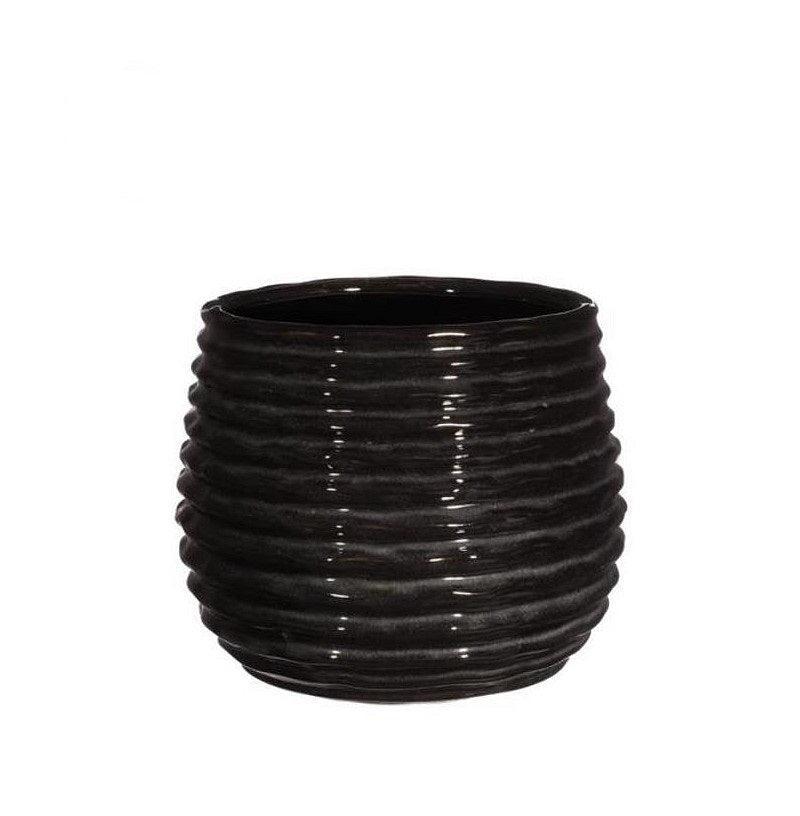 Pot Black Anthracite Rise Ø13 x h: 15,5 cm (4 Pcs)