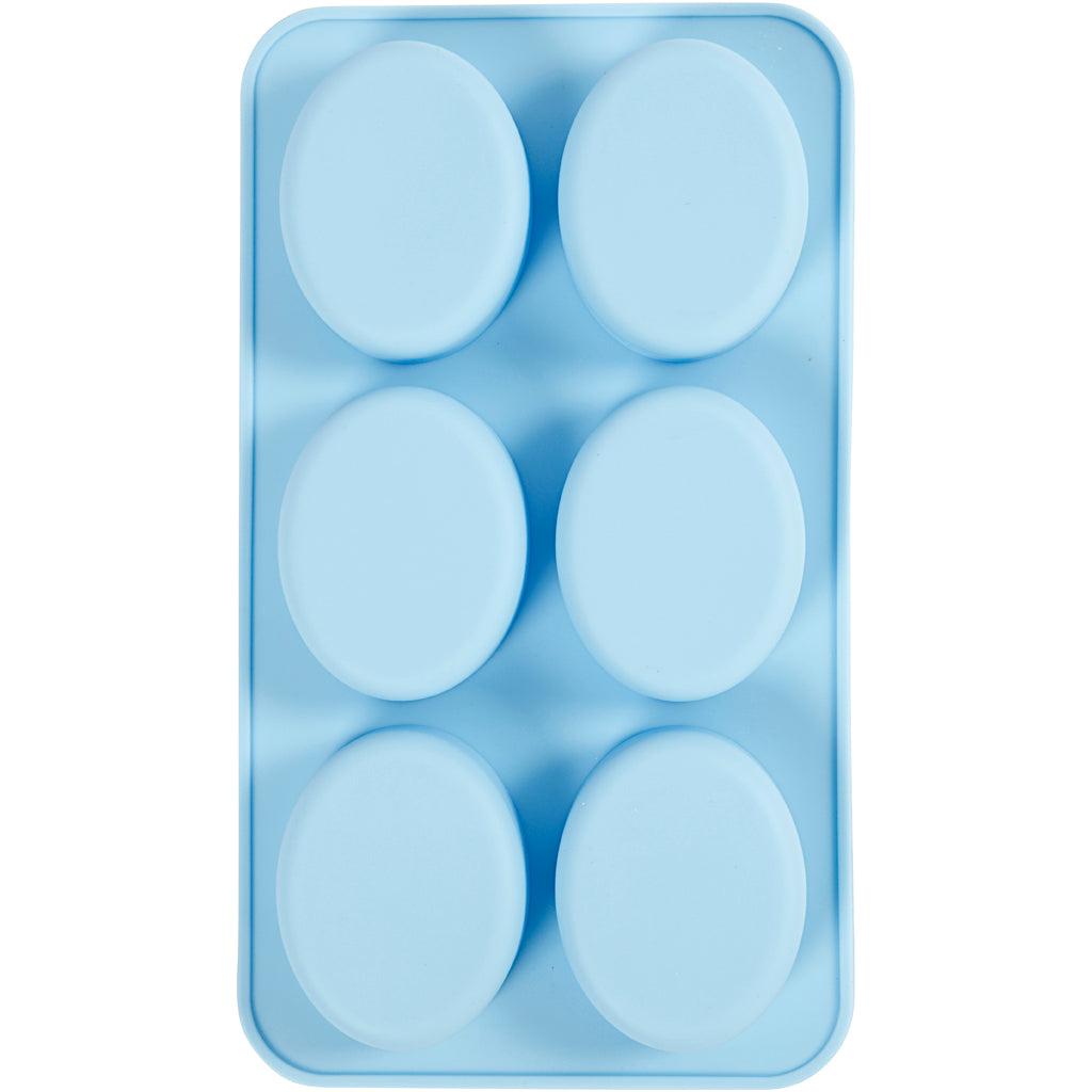 Silicone Mould, H: 2,4 cm, L: 7,7 cm, W: 6 cm, 6x100 ml
