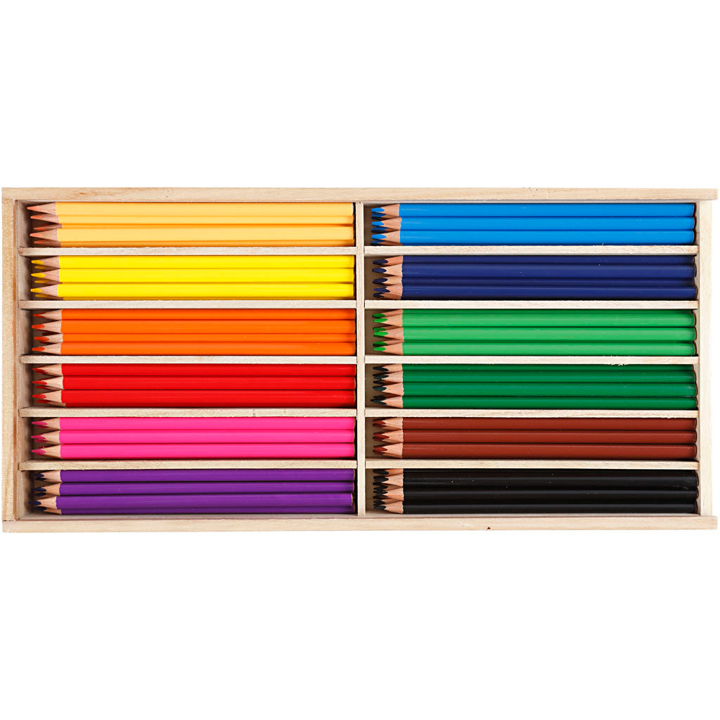 Colouring Pencils, lead 3 mm, assorted colours, 144 pc