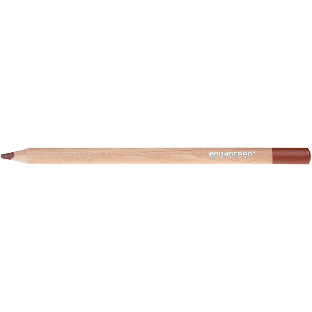 Edugreen Jumbo Coloured Pencils, lead 5 mm, brown, 10 pc
