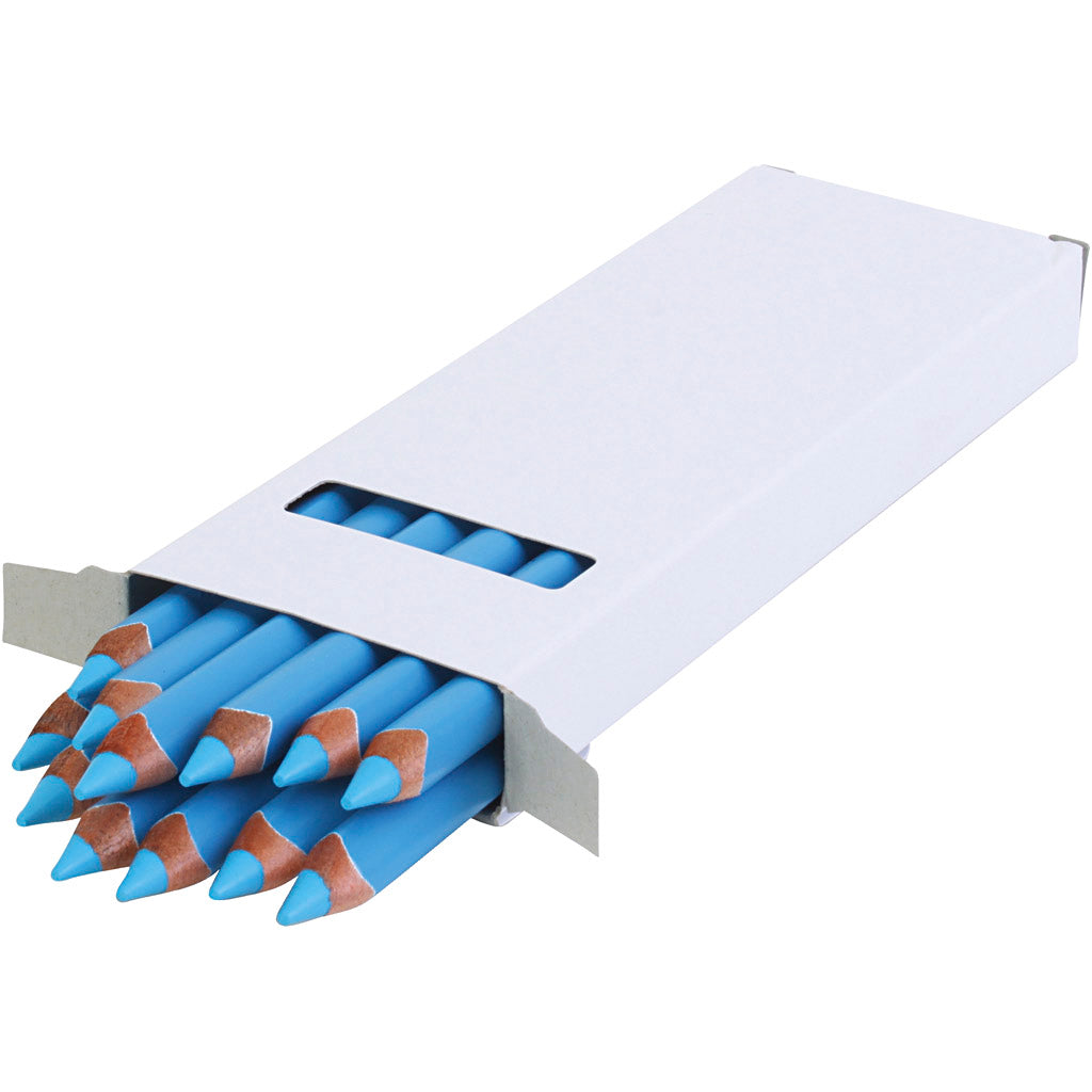 edu Jumbo Coloured Pencils, thickness 10 mm, lead 6,25 mm, light blue, 12 pc