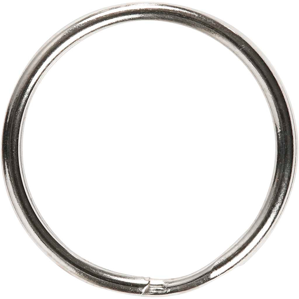 Key rings, dia. 25 mm, 8 pc