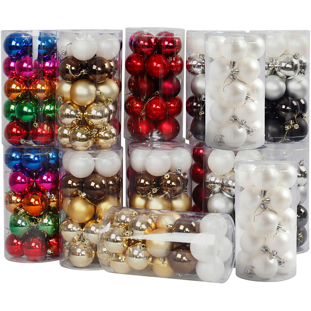 Christmas Ornaments, dia. 6 cm, Content may vary , 24x20 pc