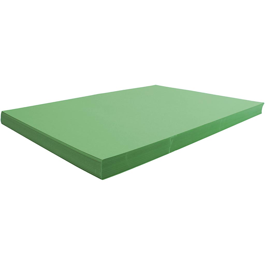 Card, sheet 50x70 cm, 270 g, grass green, 100 sheet
