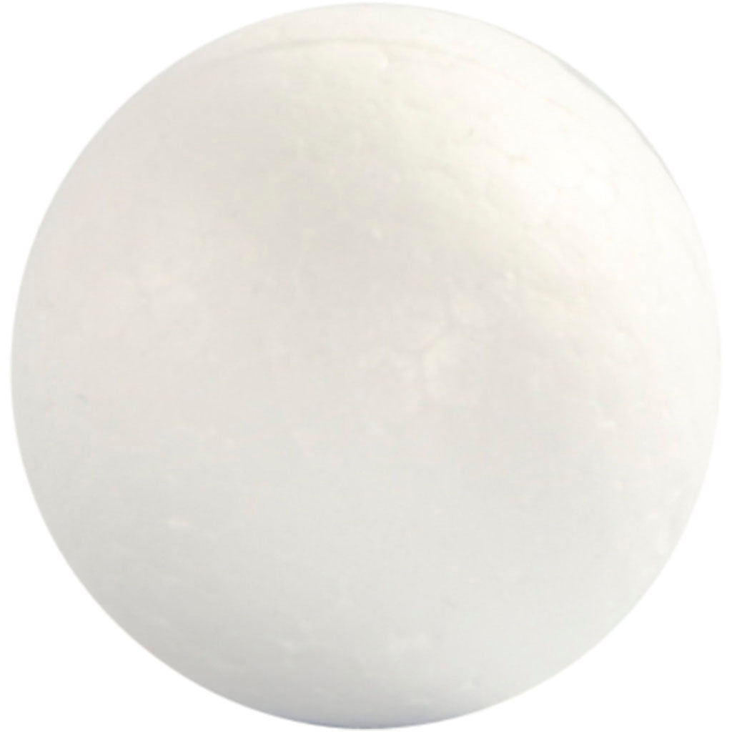 Polystyrene Balls, dia. 3 cm, white, 10 pc