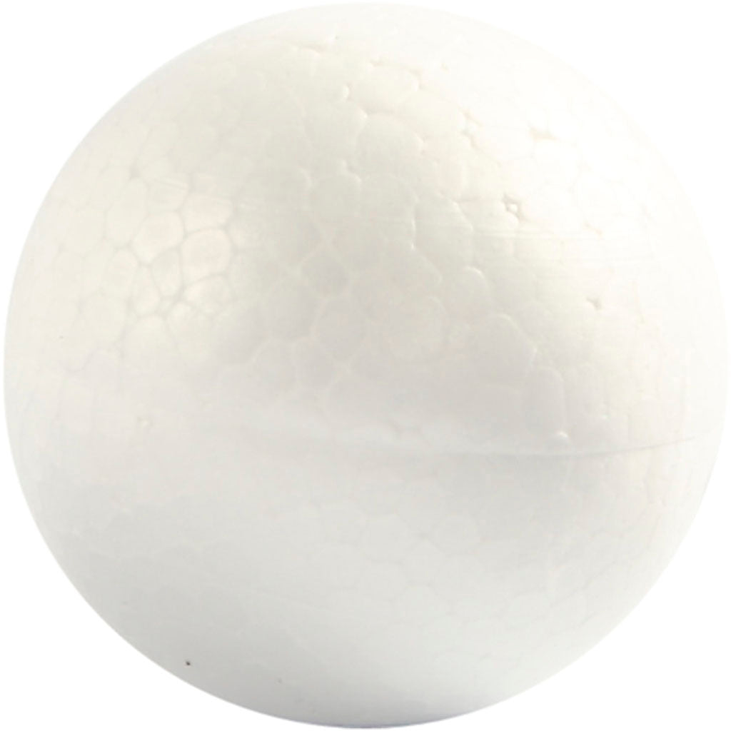 Polystyrene Balls, dia. 5 cm, white, 5 pc