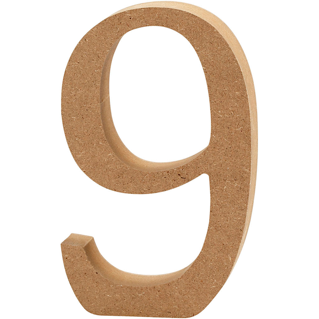 Number, 9, H: 13 cm, thickness 2 cm
