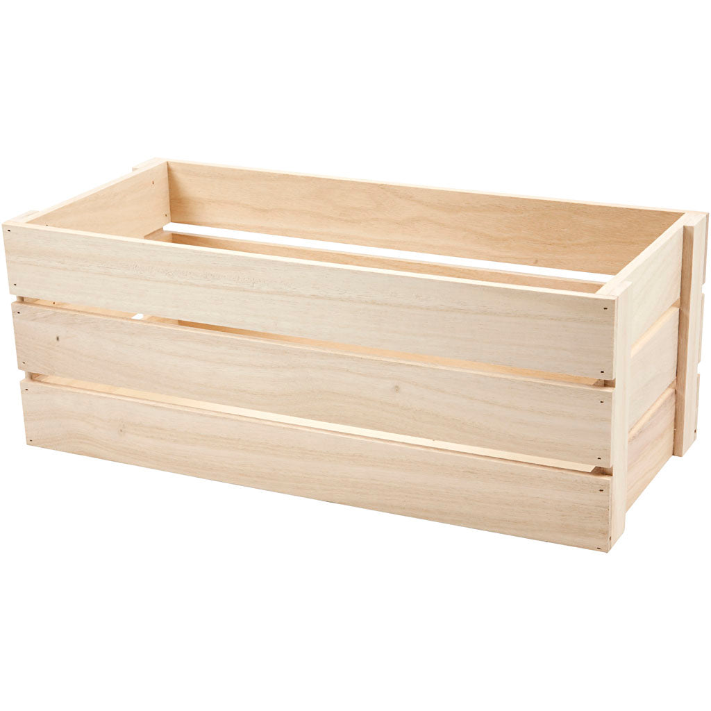 Wooden Box, H: 17 cm, size 45x20 cm, max. 8 kg