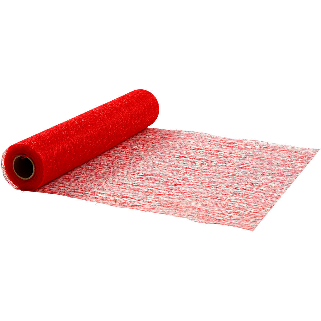 Table runner, W: 30 cm, red, 10 m/ 1 roll