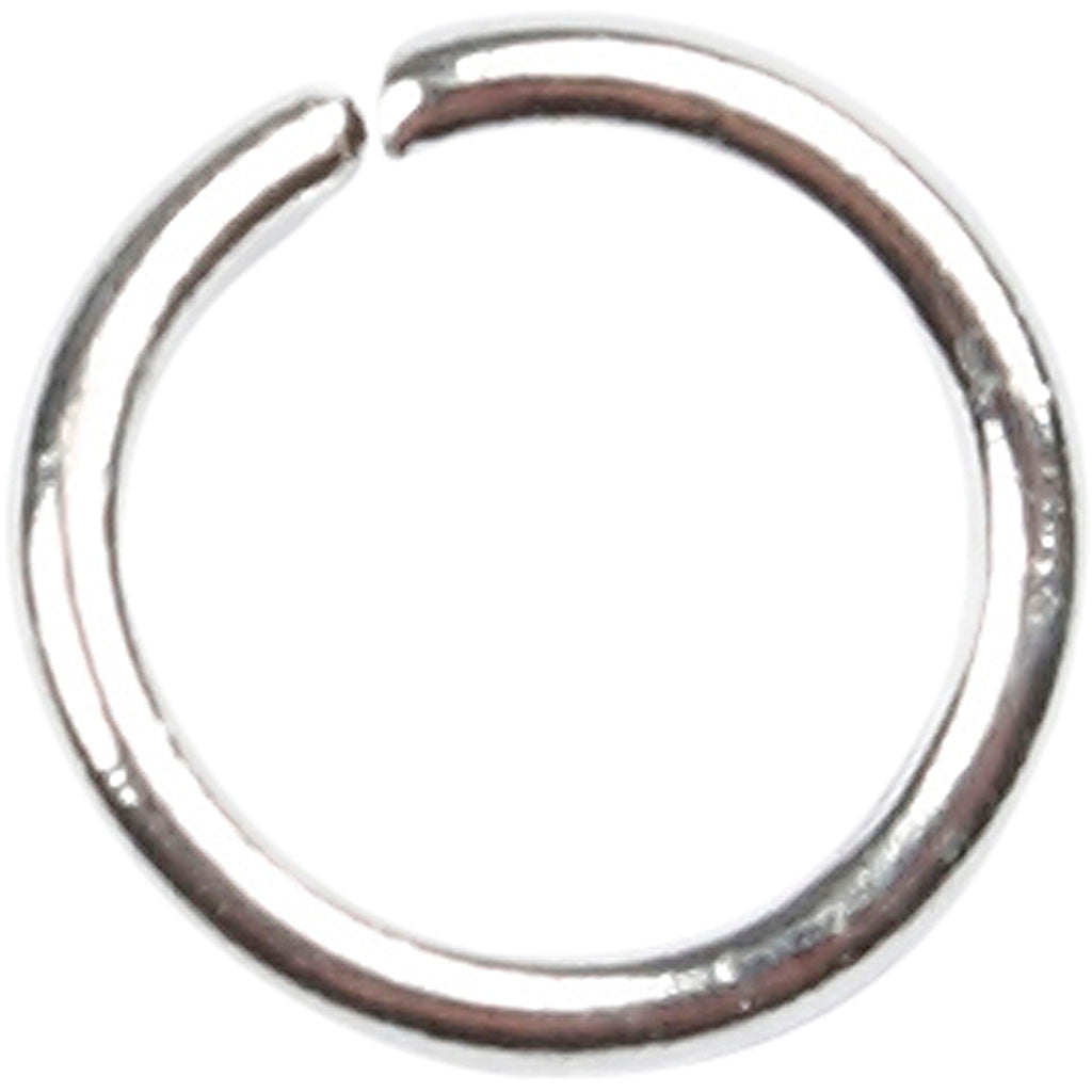 Jump Ring, size 5,4 mm, thickness 0,7 mm, silver-plated, 500 pc