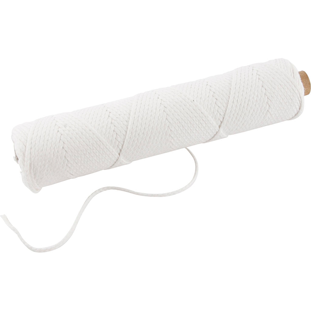 Wick, Suitable for dipped candles (dia. 22–30 mm) and moulded candles (dia. 60–80 mm) , 100 g, 50 m/ 1 roll