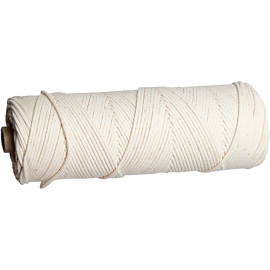 Wick for Beeswax Sheets, For use with candles made from beeswax plates, no. 3, thickness 2-3 mm, 100 g, 80 m/ 1 roll
