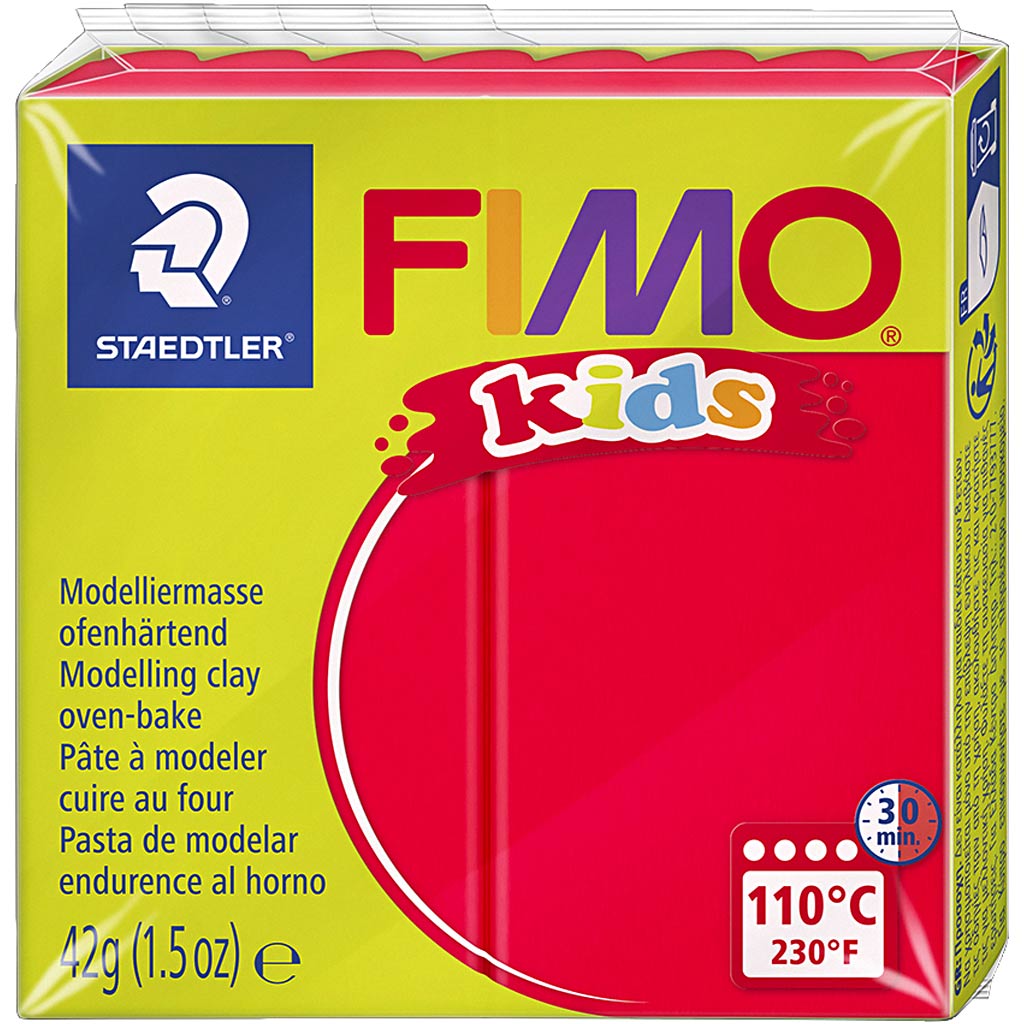 FIMO® Kids Clay, red, 42 g
