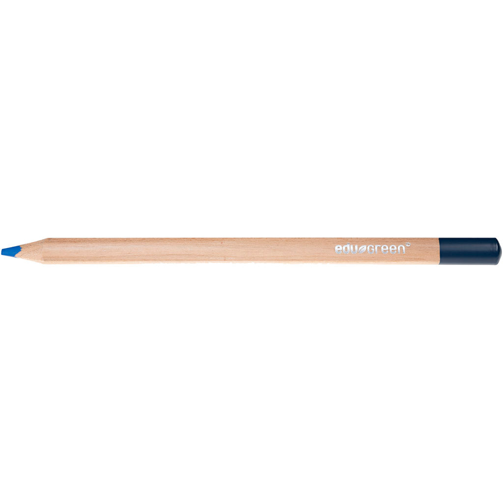 Edugreen Jumbo Coloured Pencils, lead 5 mm, blue, 10 pc