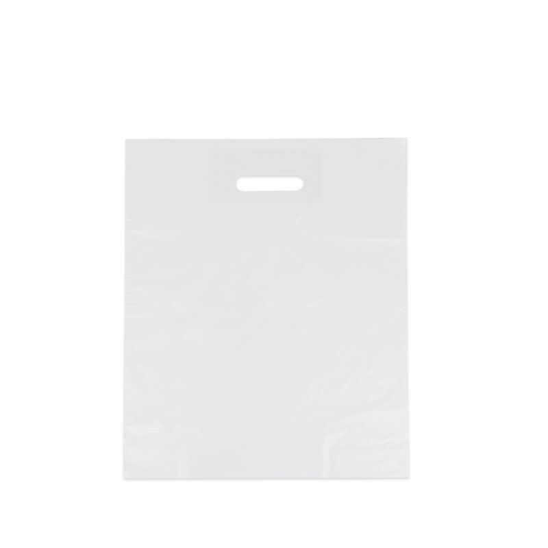 Plastic Carrier Bags 37x44+2x4cm White