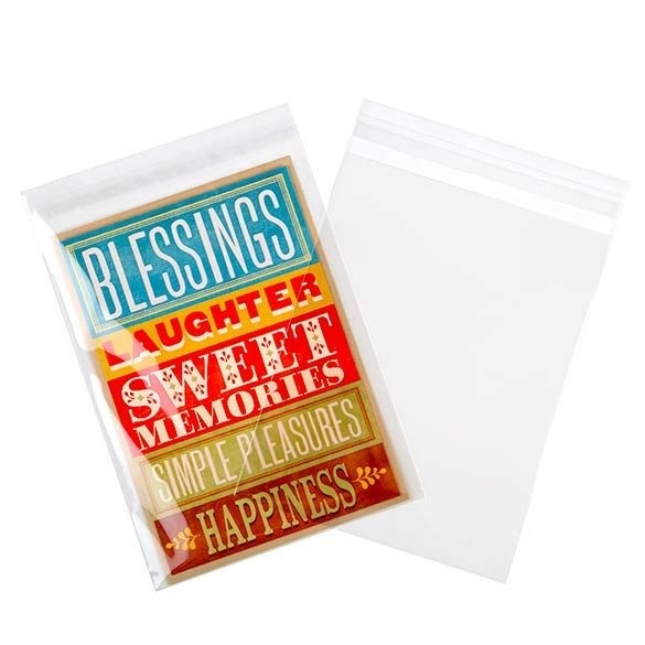 Plastic Bags 16.3x21cm Transparent Peel and Seal