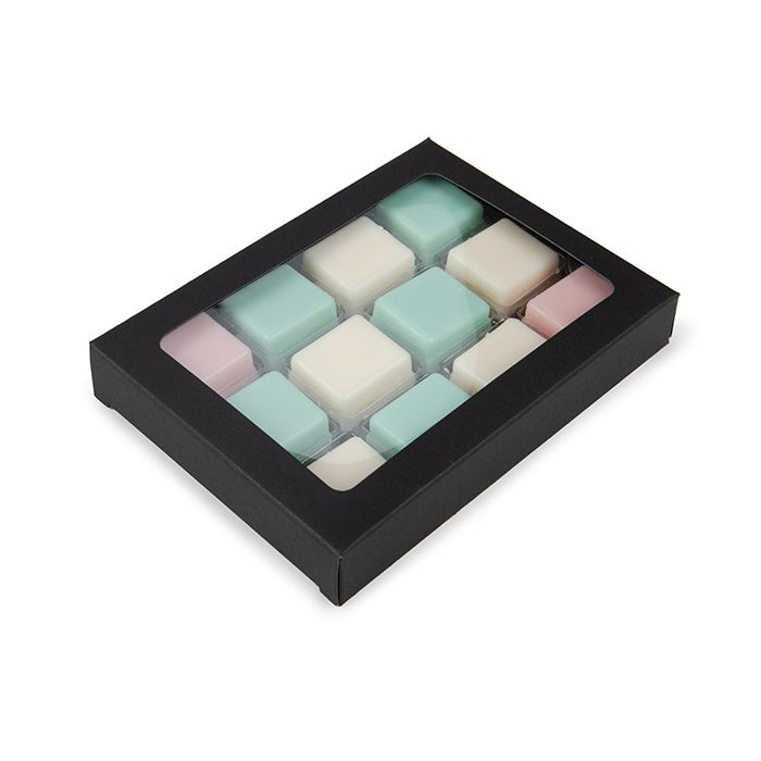 Black Kraft Artisan Candy Box Set, Square Insert 10.2x2.1x13.8 cm