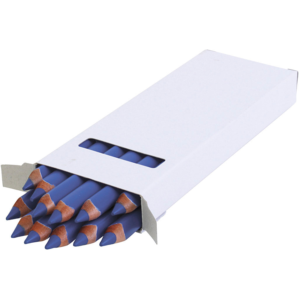 edu Jumbo Coloured Pencils, thickness 10 mm, lead 6,25 mm, blue, 12 pc