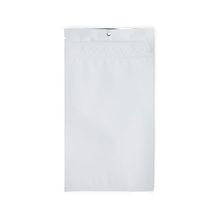Grip Seal Bags w/ Child Resistant Zipper Matte White 12.7x20.8 cm