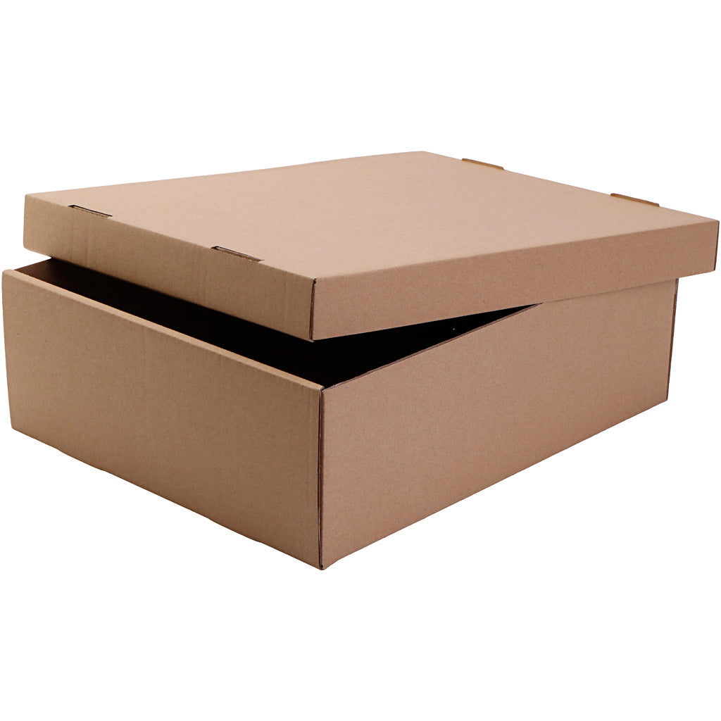 School box with lid, size 39,5x32,5x12,5 cm