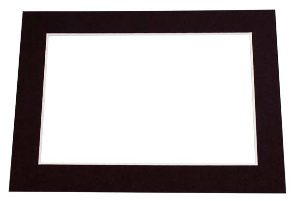 Mount Board Black 10.2x15.2cm Window - Outer size 20.3x25.4cm Conservation Quality