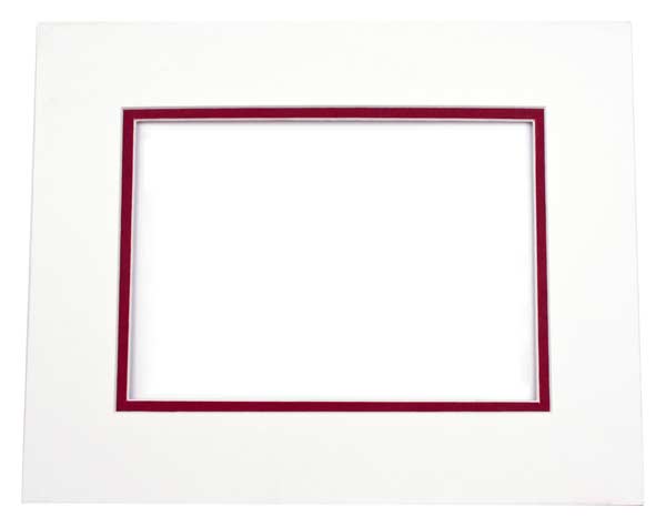 Mount Board Double thick Ivory/Terracotta 30.5x40.6cm with 19.4x29.5cm Window