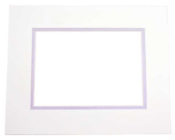 Mount Board Double thick Ivory/Silver 27.9x35.6cm with 19.4x24.5cm Window