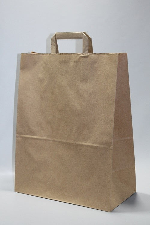 Paper Carrier Bags 26x12x35cm Brown Kraft 70 g/qm