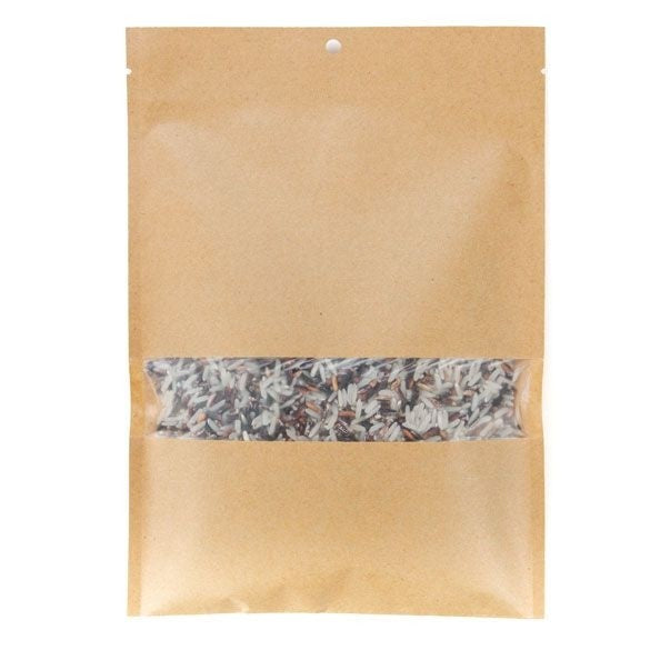 Kraft Bags Sealable 7.6x10.2 cm with Window