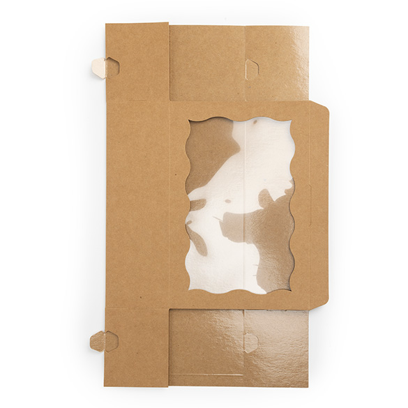 Kraft Paper Scalloped Window Box 22,1x7x15,1cm