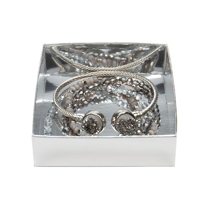 Silver Paper Box Bottom 8 x 2,5 x 8,5 cm