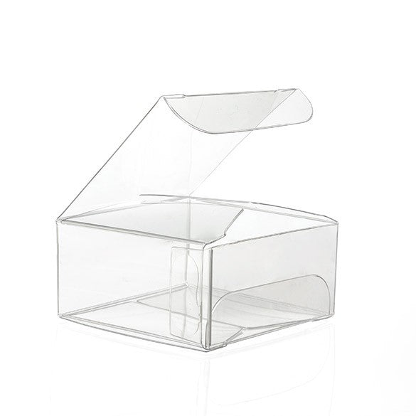 Plastic Gift Boxes 5.1x5.1x2.5cm Crystal Clear