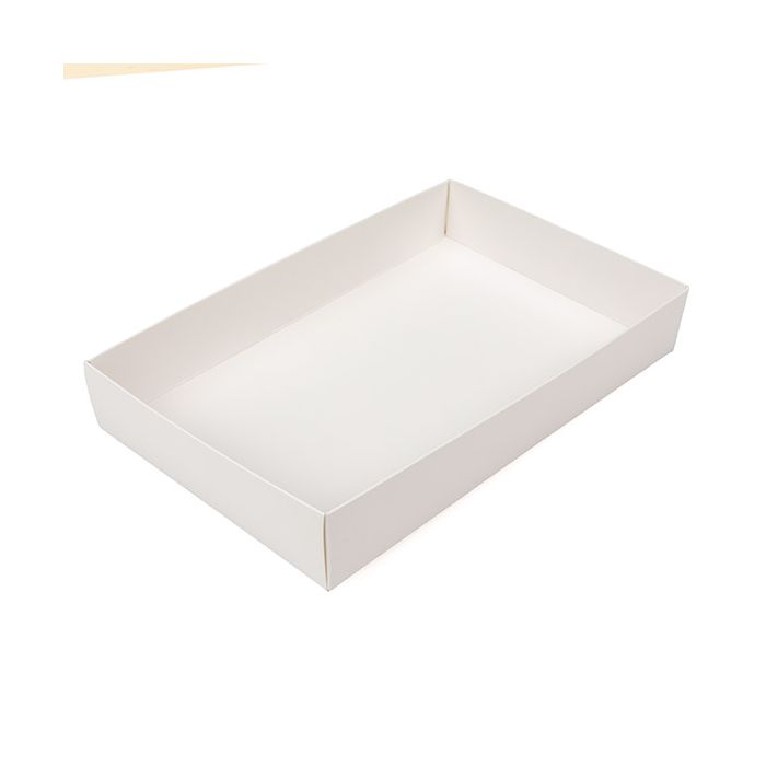 Kraft Box Bottom White 15,2x3,8x24,1 cm
