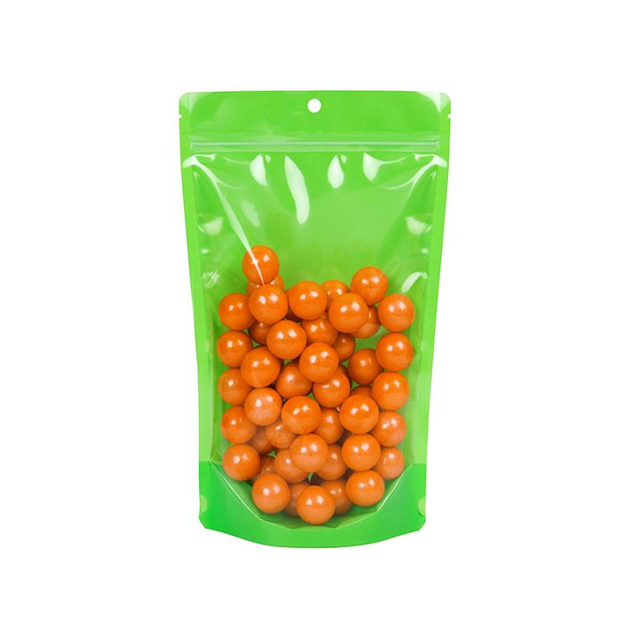 Stand Up Pouches Transparent/Neon Green 17,2x8,9x28,6 cm
