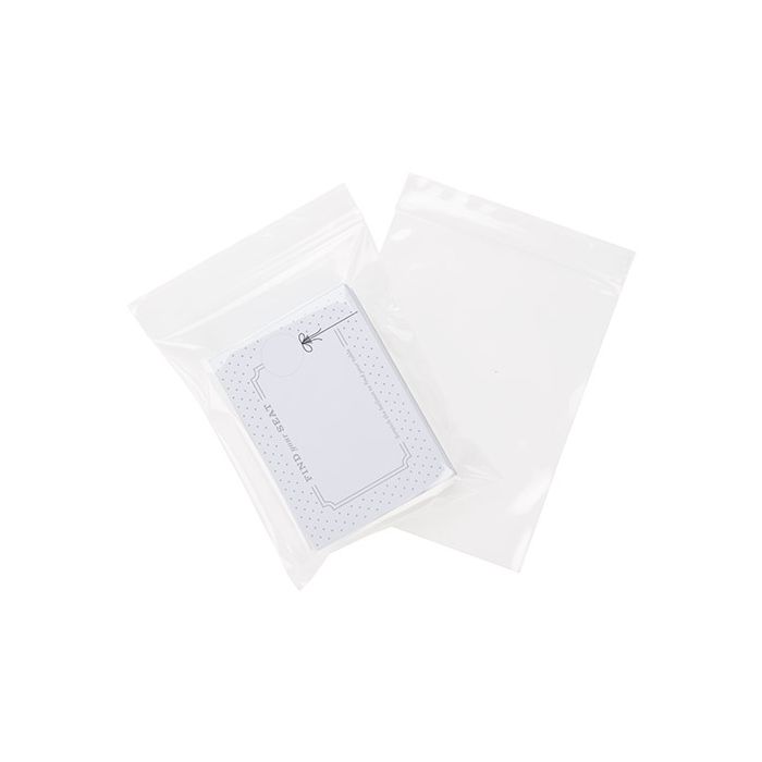 Grip Seal Bags 10x12.5cm Crystal Clear PP 50 micron