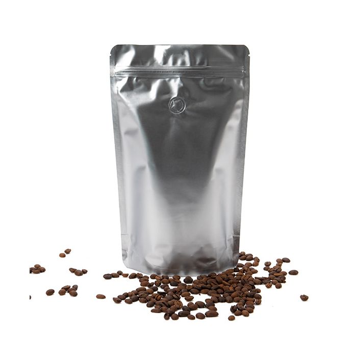 Stand Up Pouches Silver 13x7,9x20,6cm w/Valve