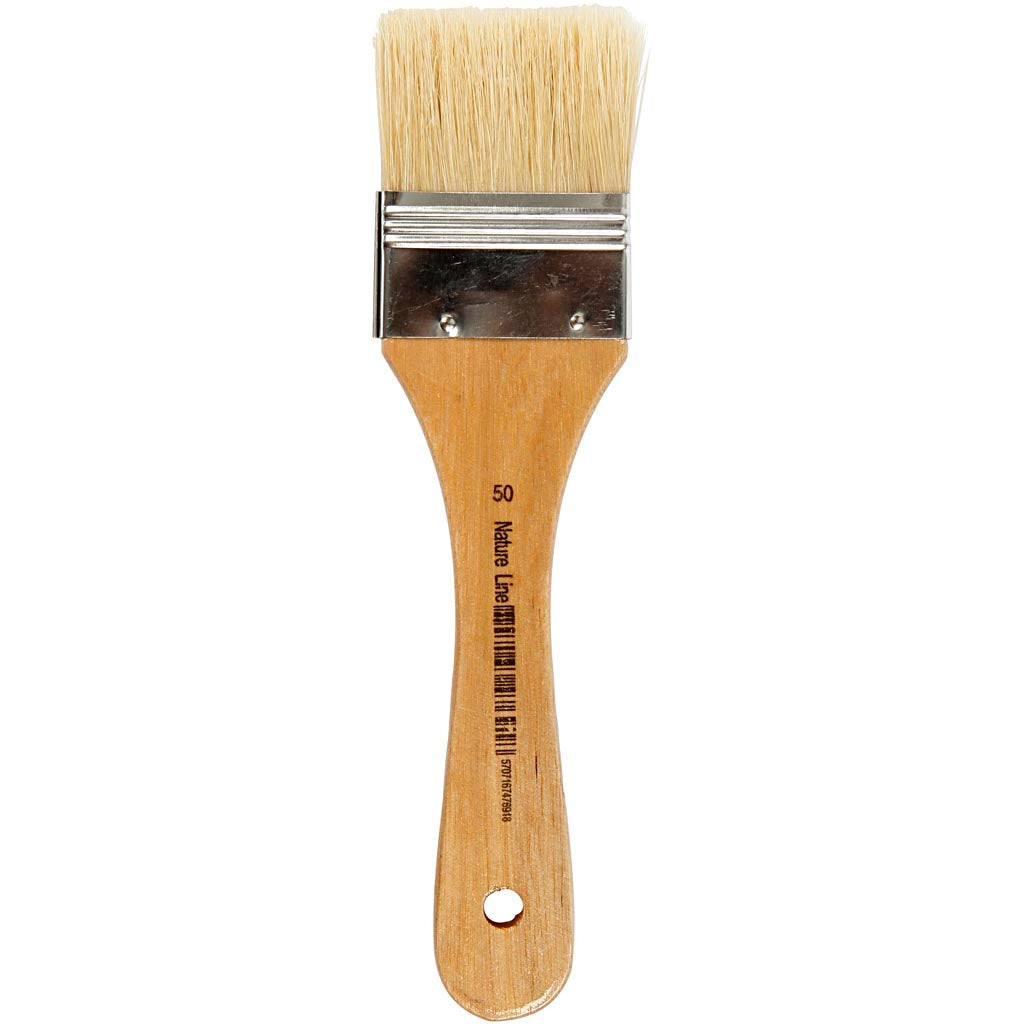Varnish Brushes, L: 18,5 cm, W: 50 mm, flat, 12 pc